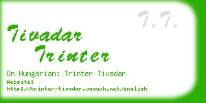 tivadar trinter business card